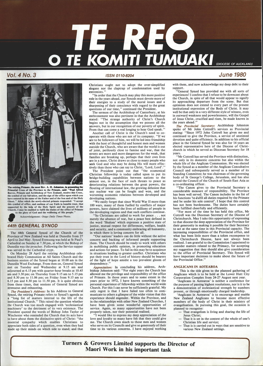 Te Reo o te Komiki Tumuaki: June 1980