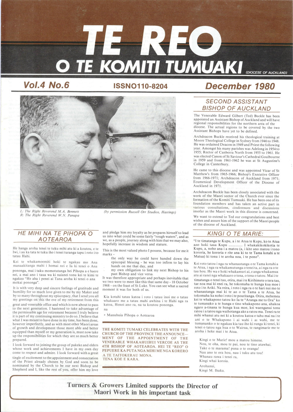 Te Reo o te Komiki Tumuaki: December 1980