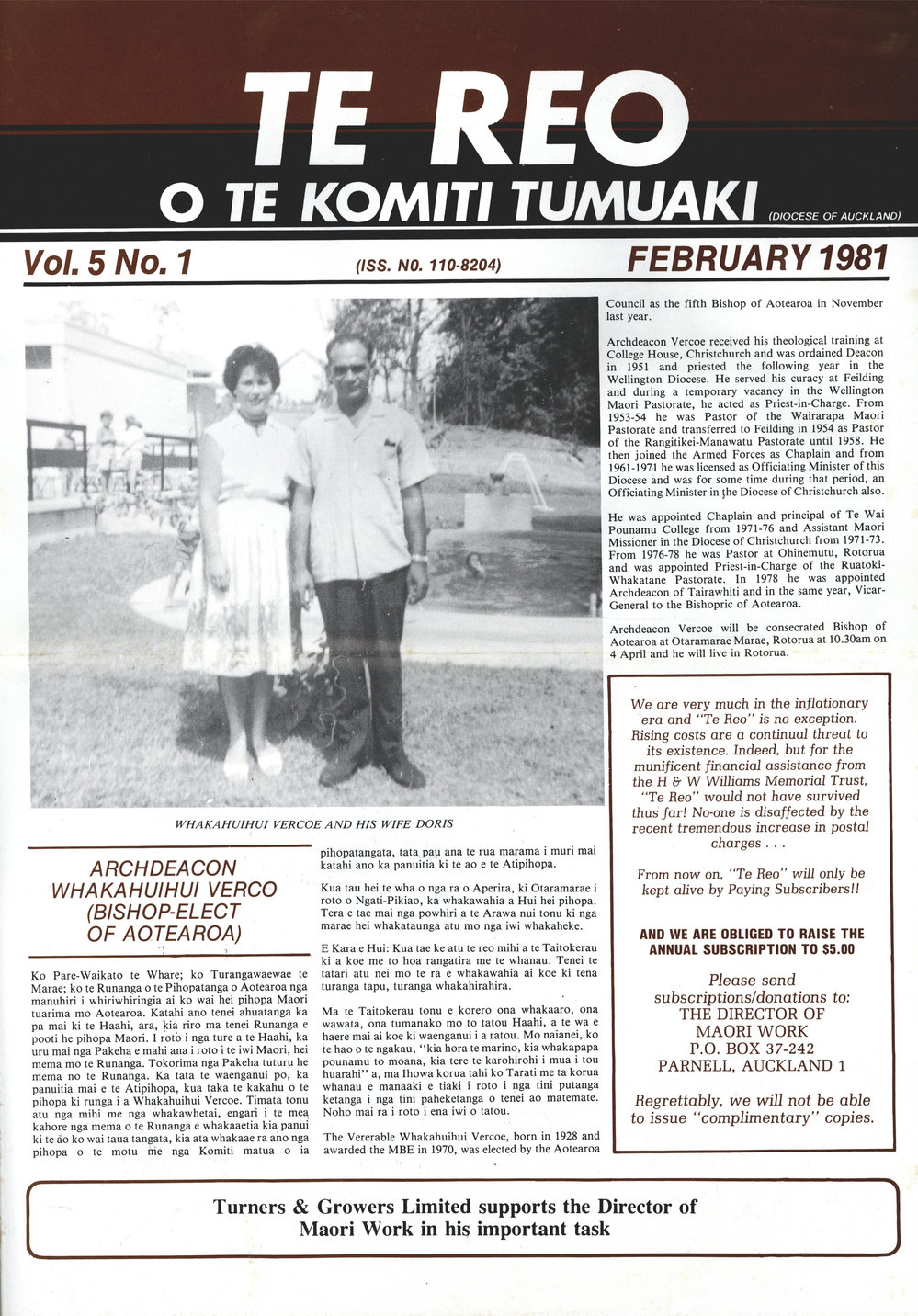Te Reo o te Komiki Tumuaki: February 1981