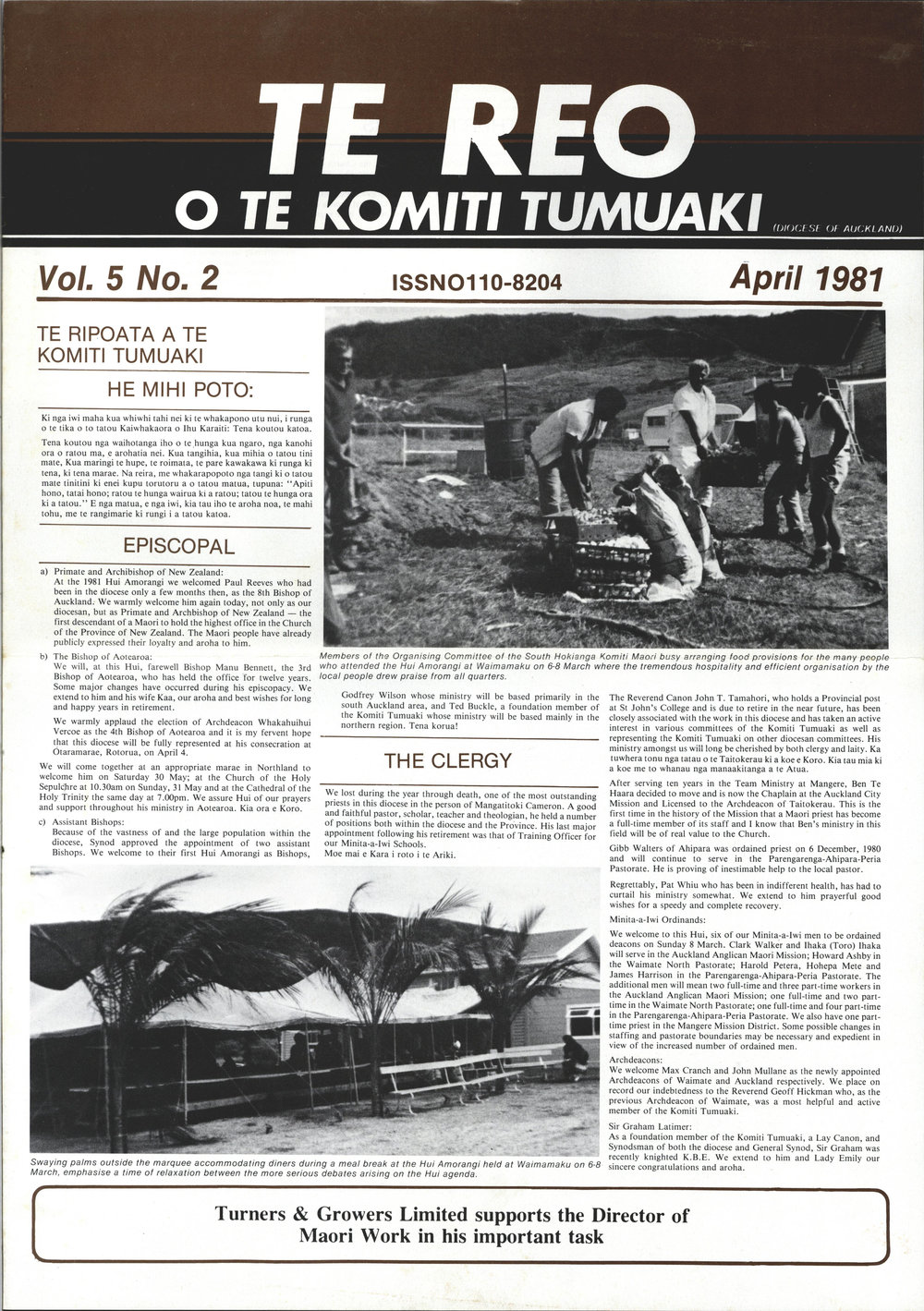 Te Reo o te Komiki Tumuaki: April 1981