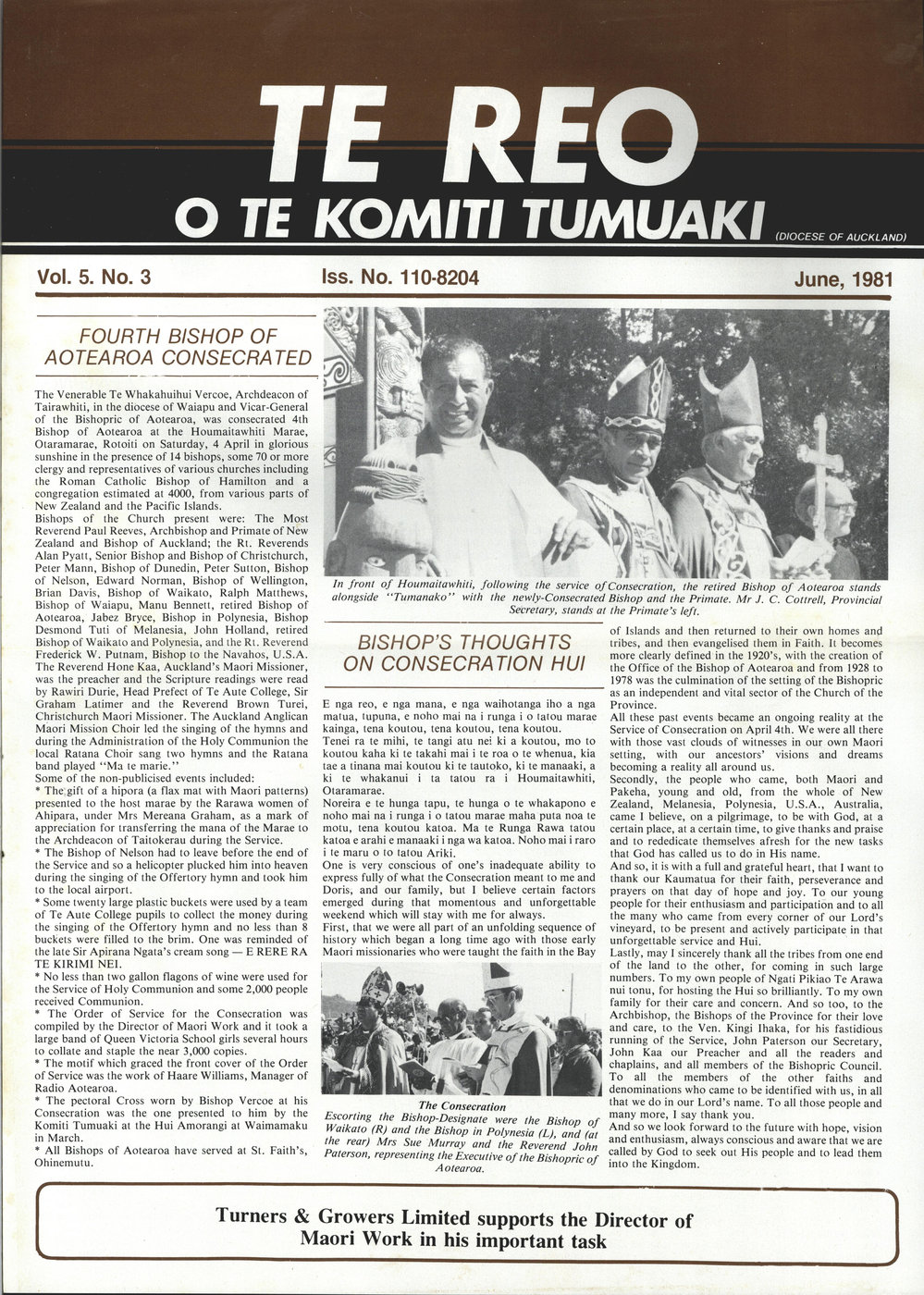Te Reo o te Komiki Tumuaki: June 1981