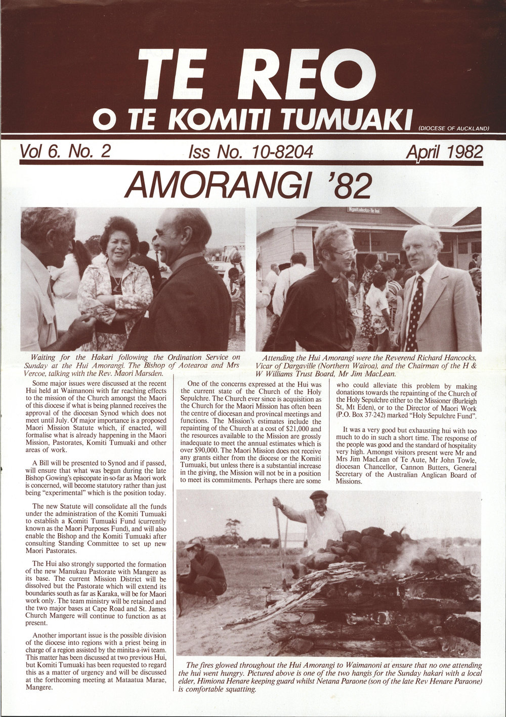 Te Reo o te Komiki Tumuaki: April 1982