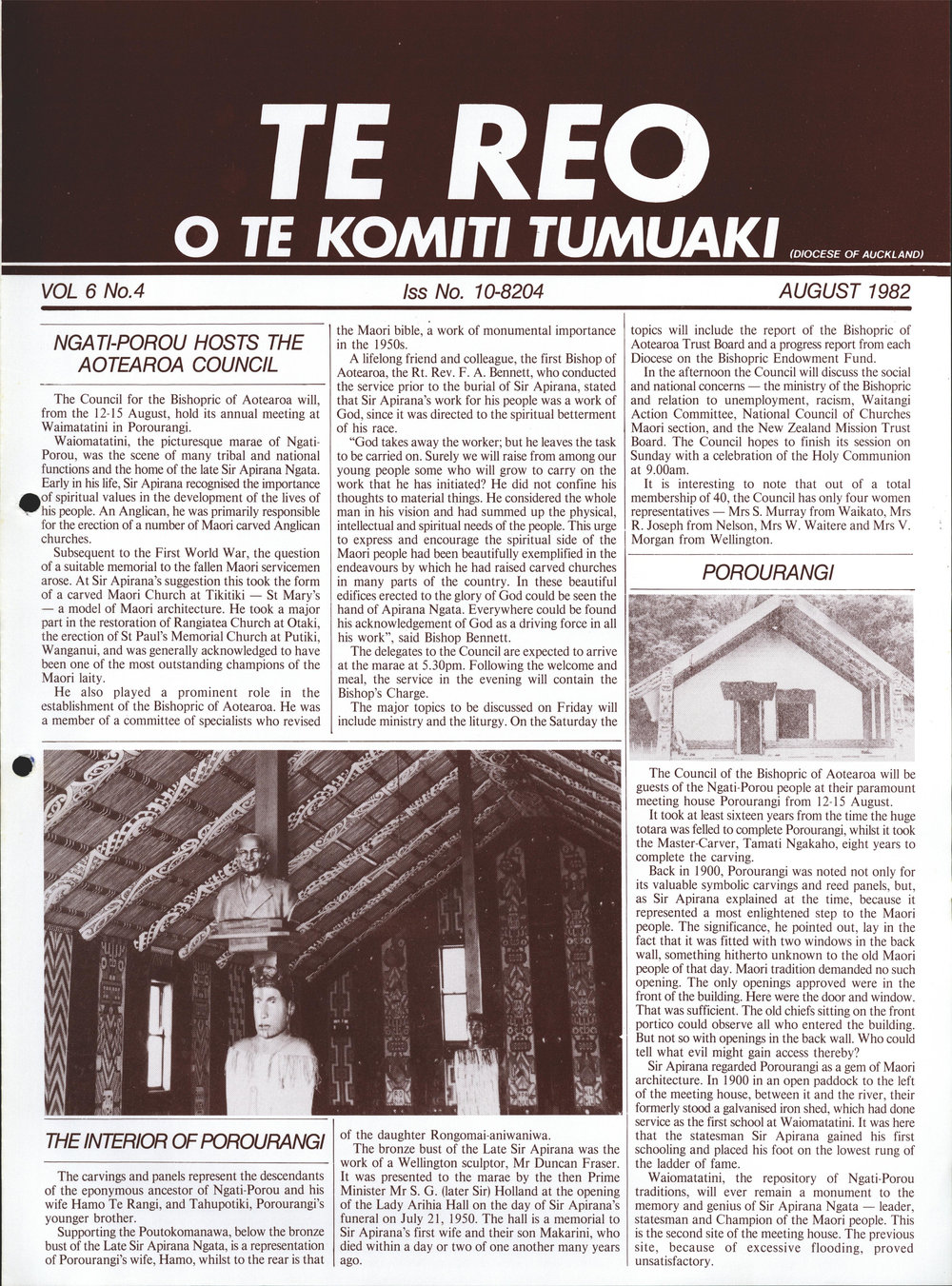 Te Reo o te Komiki Tumuaki: August 1982