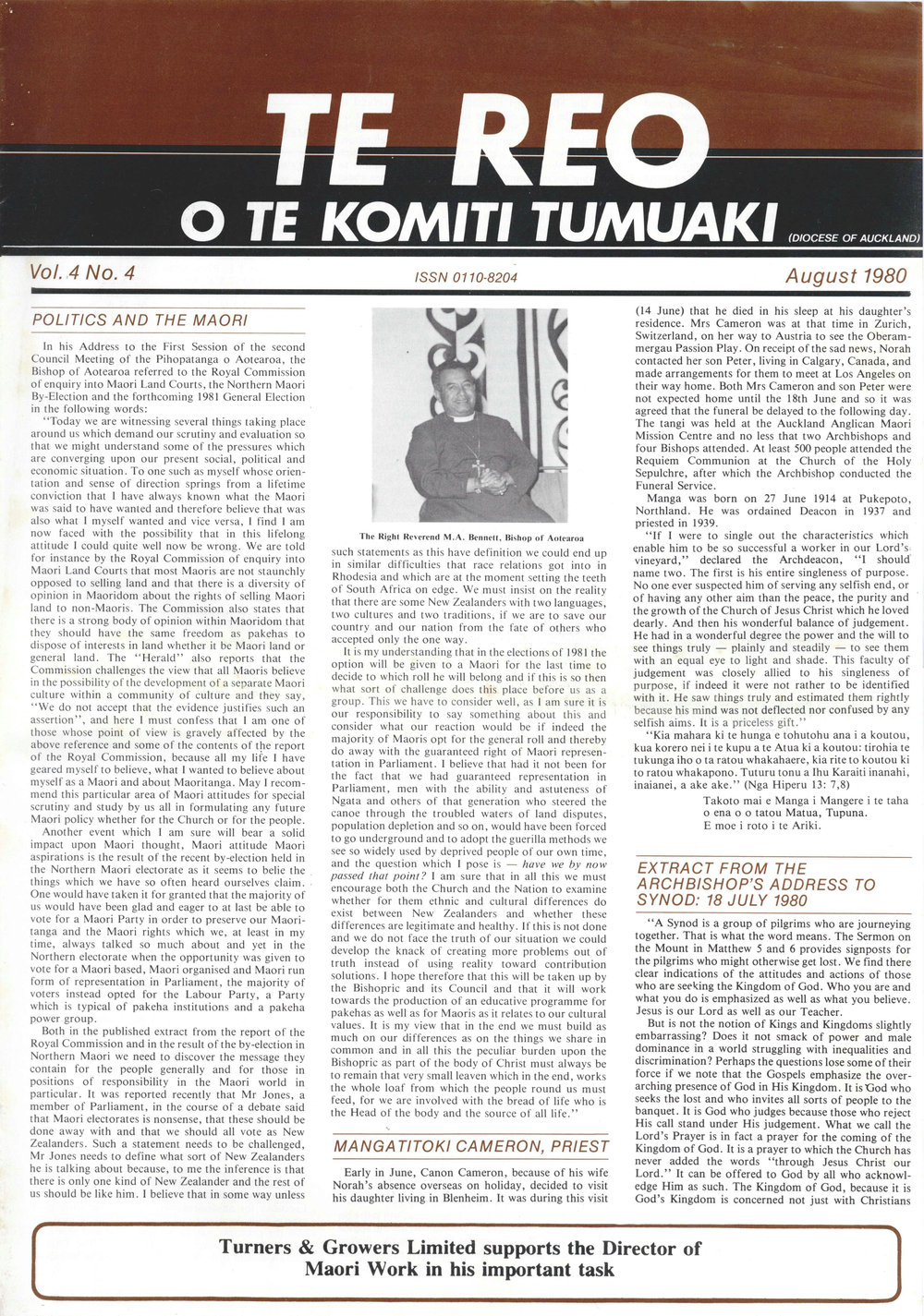 Te Reo o te Komiki Tumuaki: October 1980