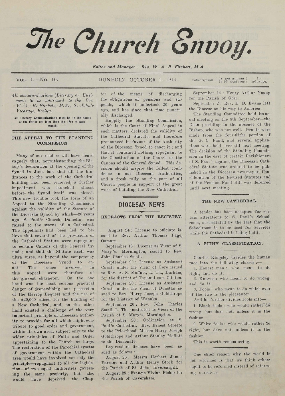 The Church Envoy October 1914