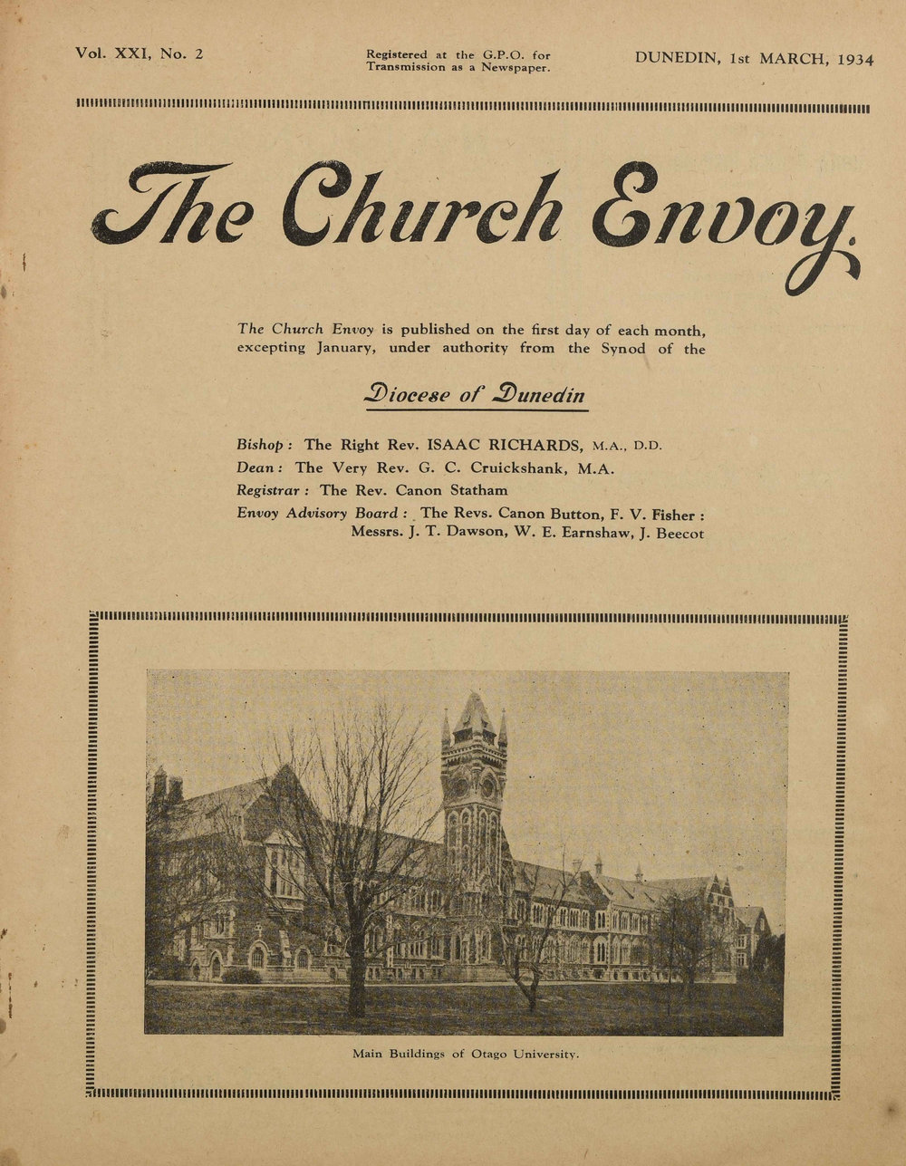 The Church Envoy March 1934