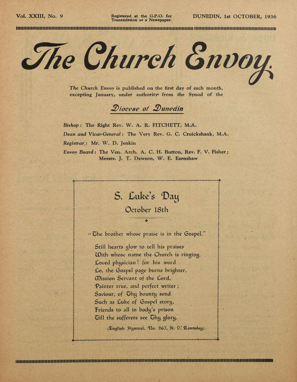 The Church Envoy October 1936