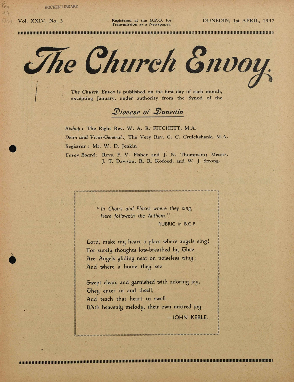 The Church Envoy April 1937