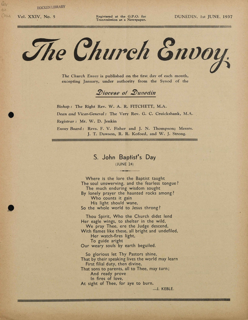 The Church Envoy June 1937