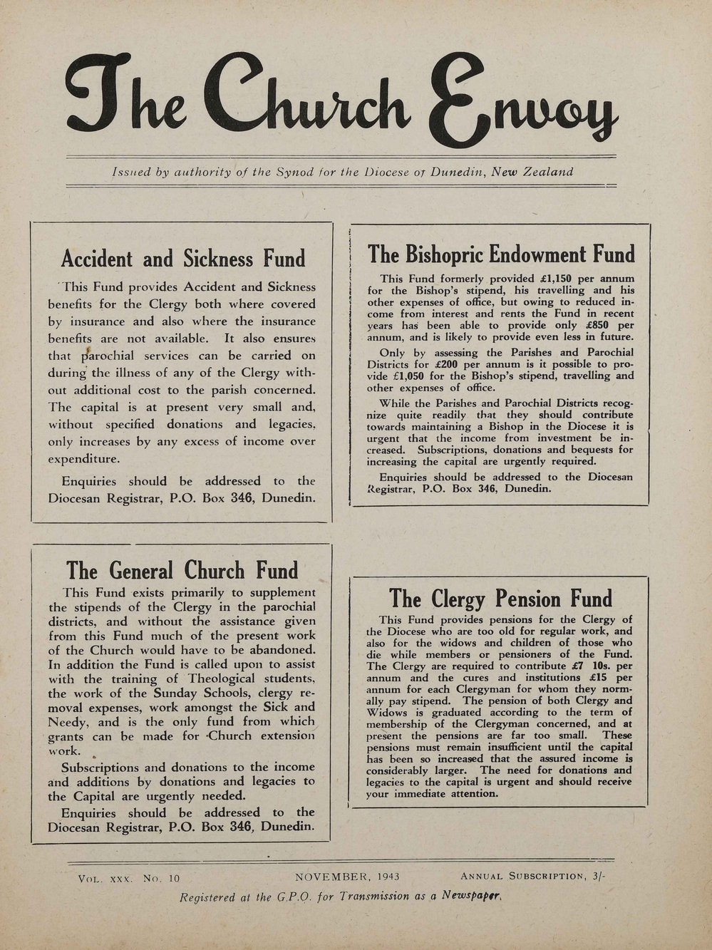 The Church Envoy November 1943