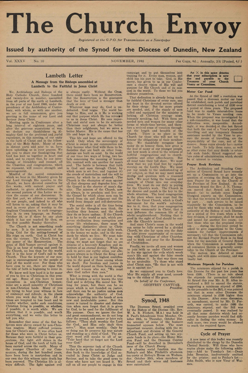 The Church Envoy November 1948