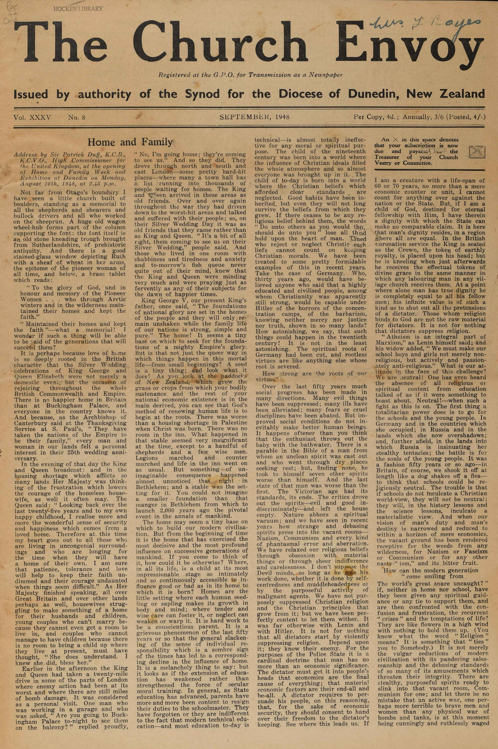 The Church Envoy September 1948