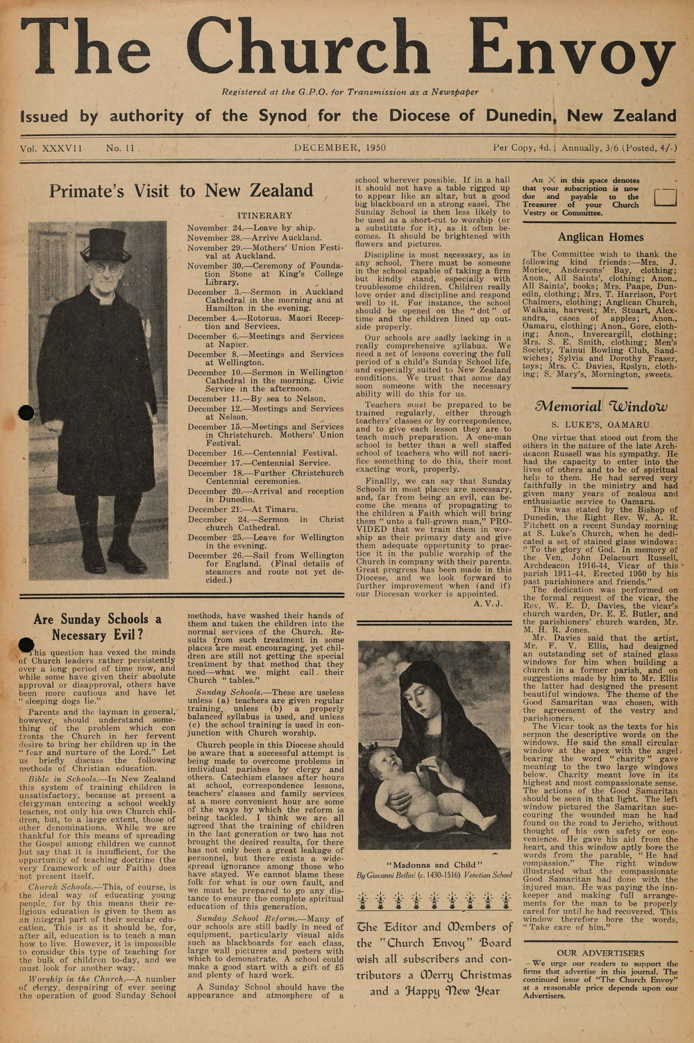 The Church Envoy December  1950