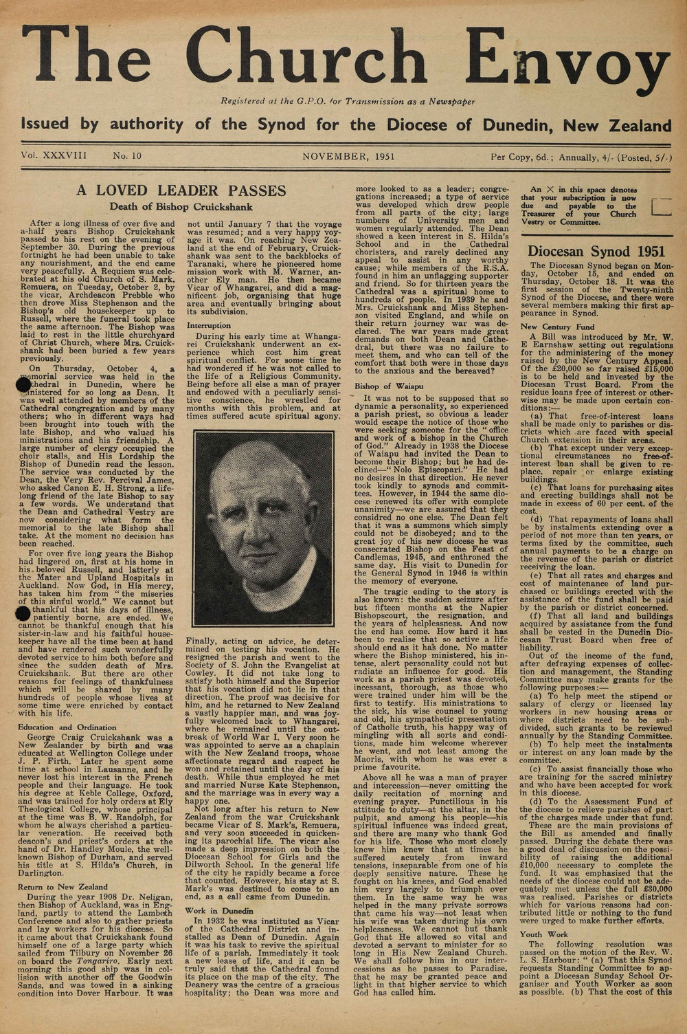 The Church Envoy November 1951
