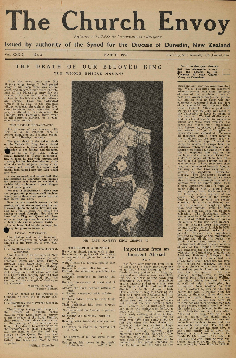 The Church Envoy March 1952