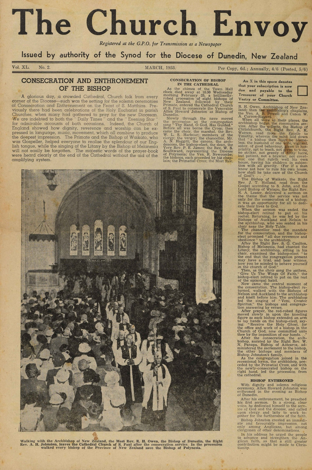 The Church Envoy March 1953
