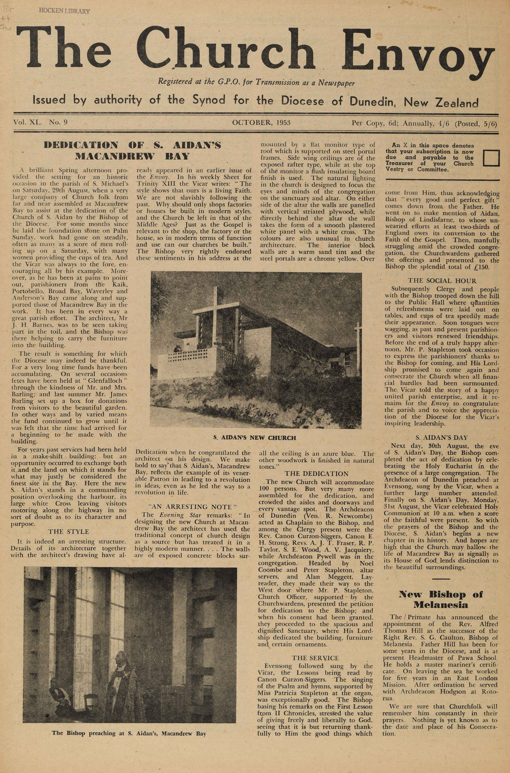 The Church Envoy October 1953