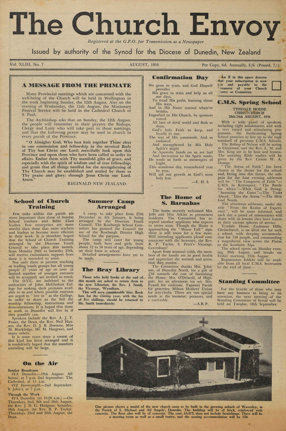 The Church Envoy August 1956