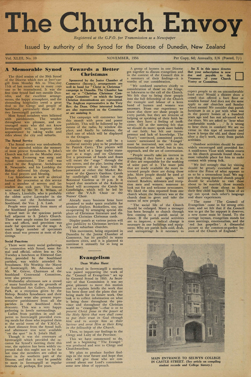 The Church Envoy November 1956
