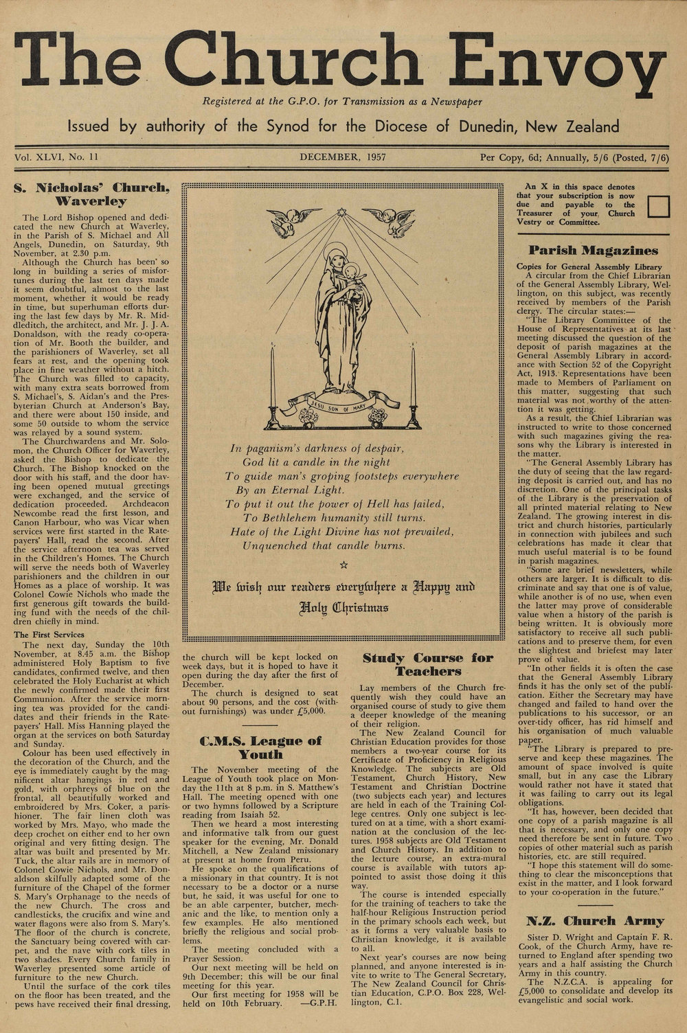 The Church Envoy December 1957