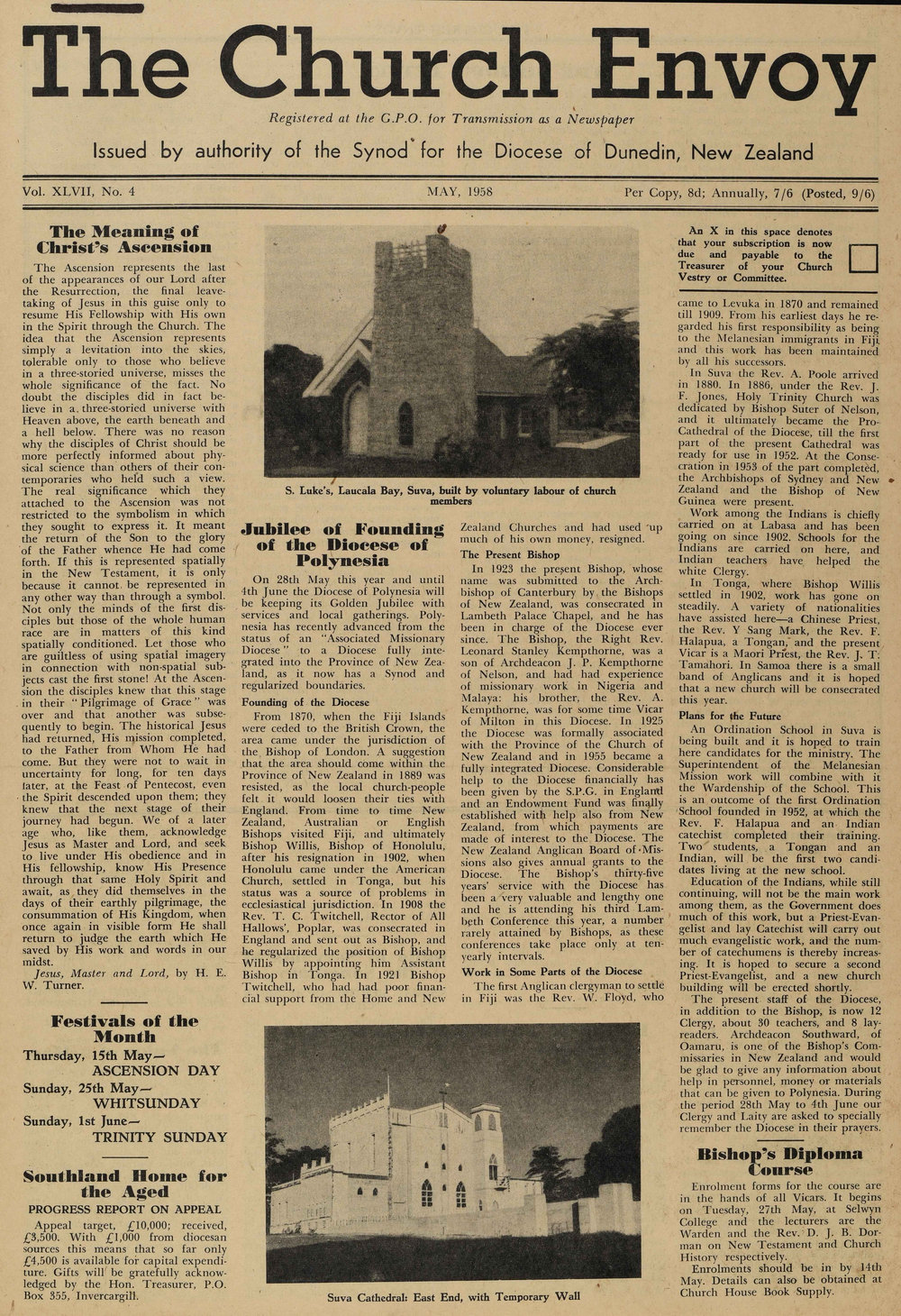 The Church Envoy May 1958