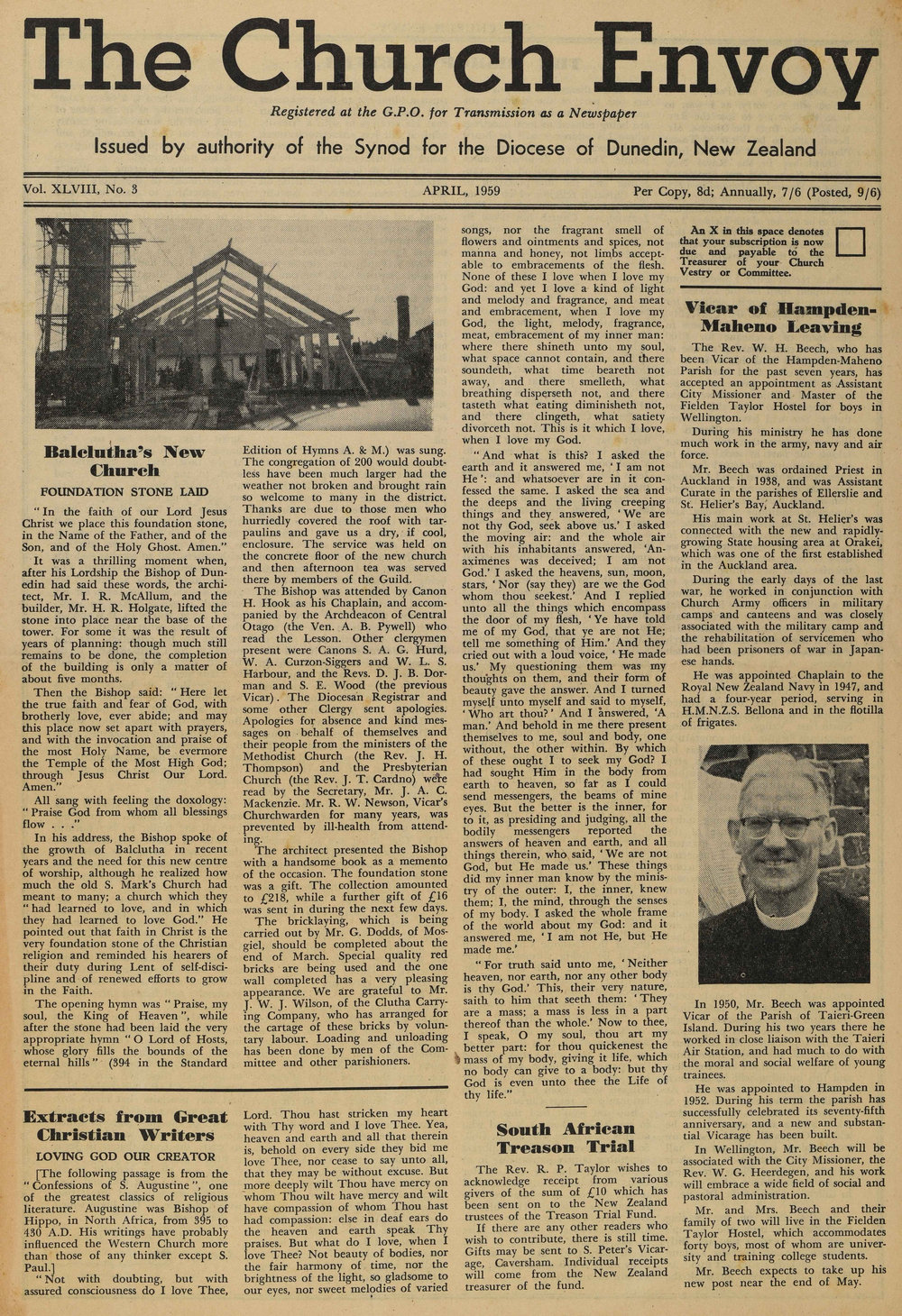 The Church Envoy April 1959