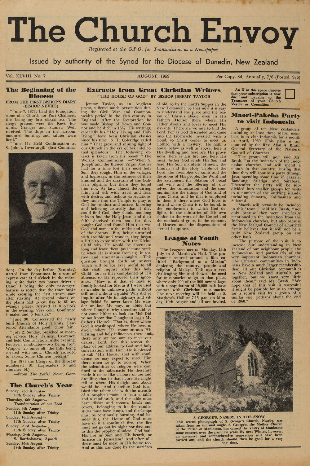 The Church Envoy August 1959