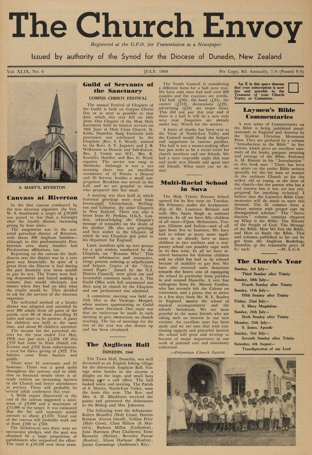 The Church Envoy July 1960