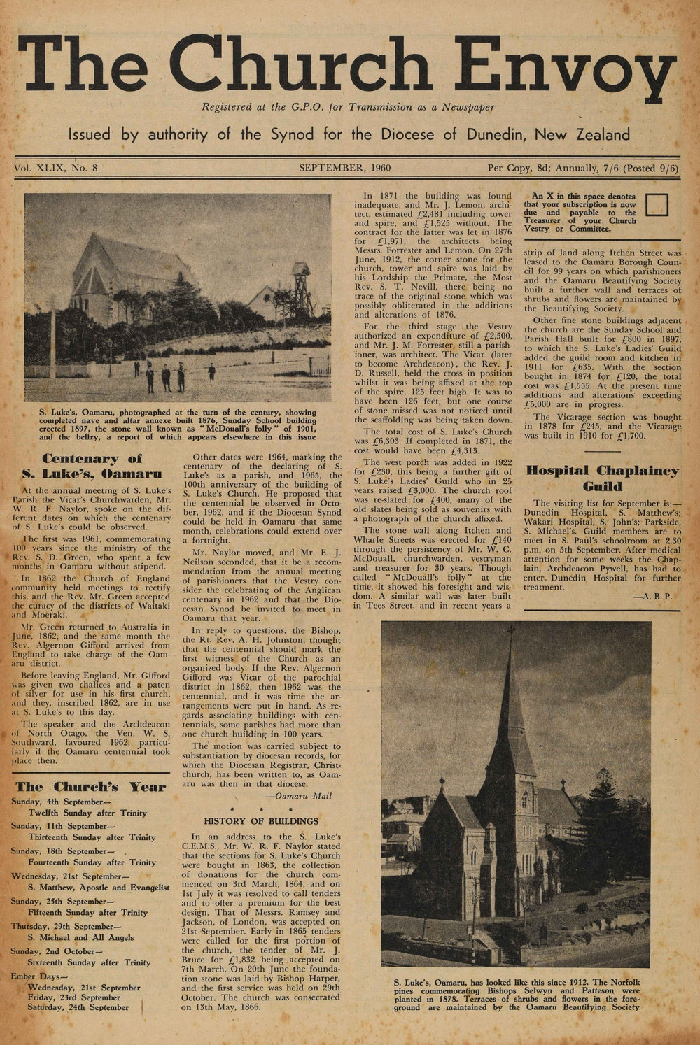 The Church Envoy September 1960