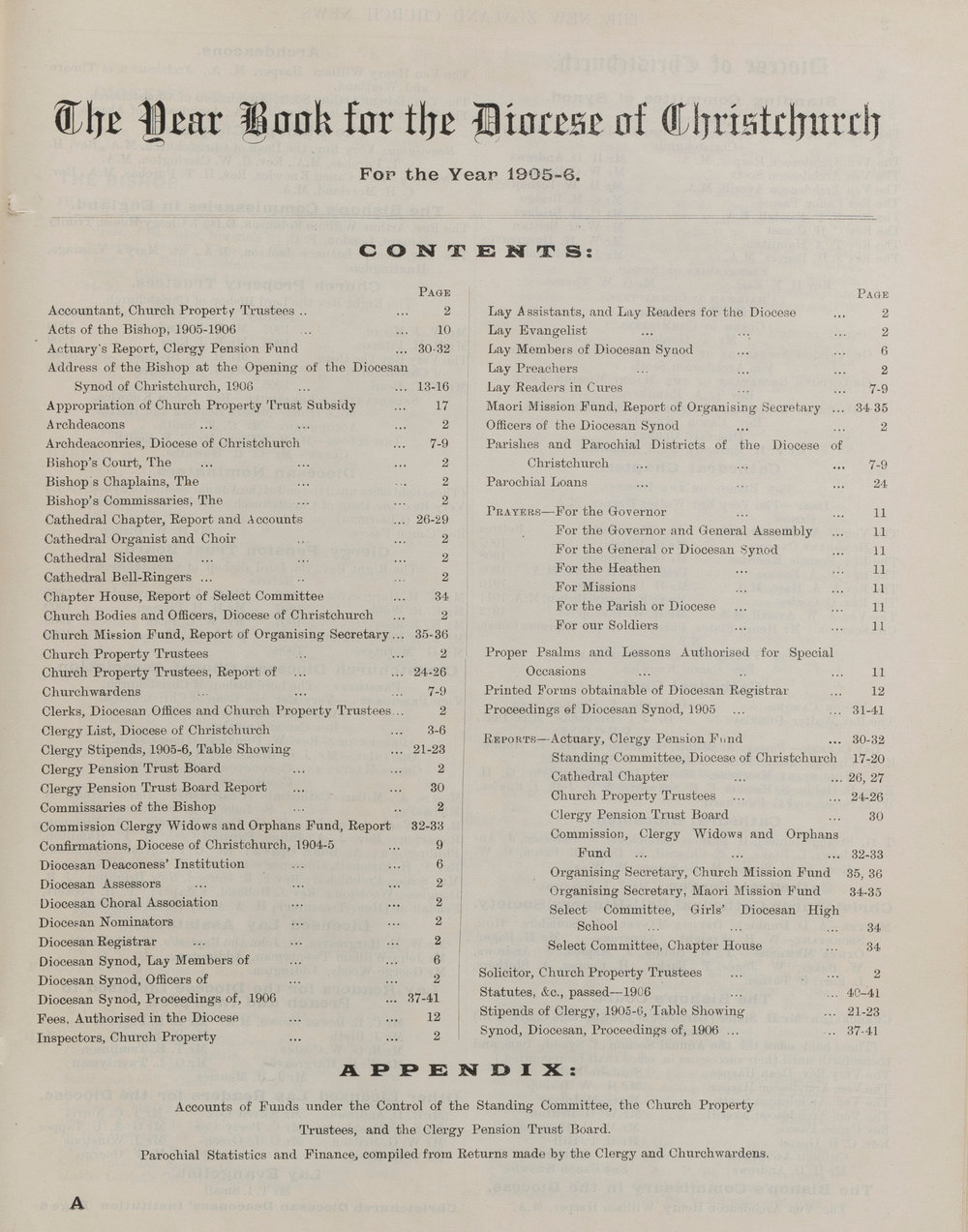 The New Zealand Church News Supplement Year Book 1906