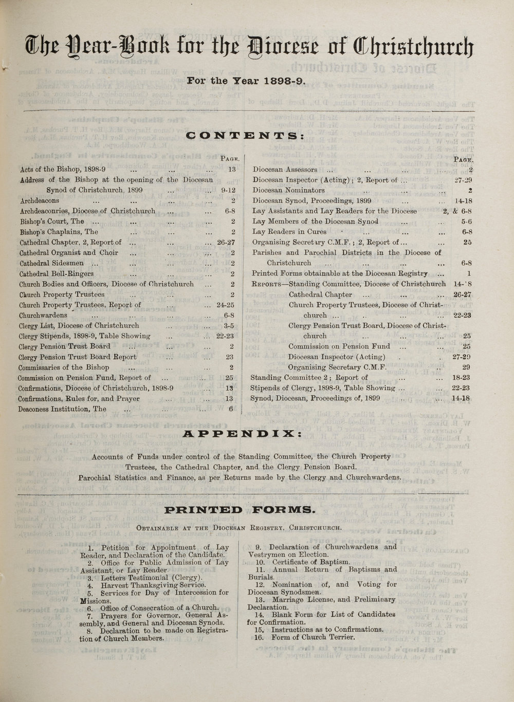 The New Zealand Church News Supplement Year Book 1889