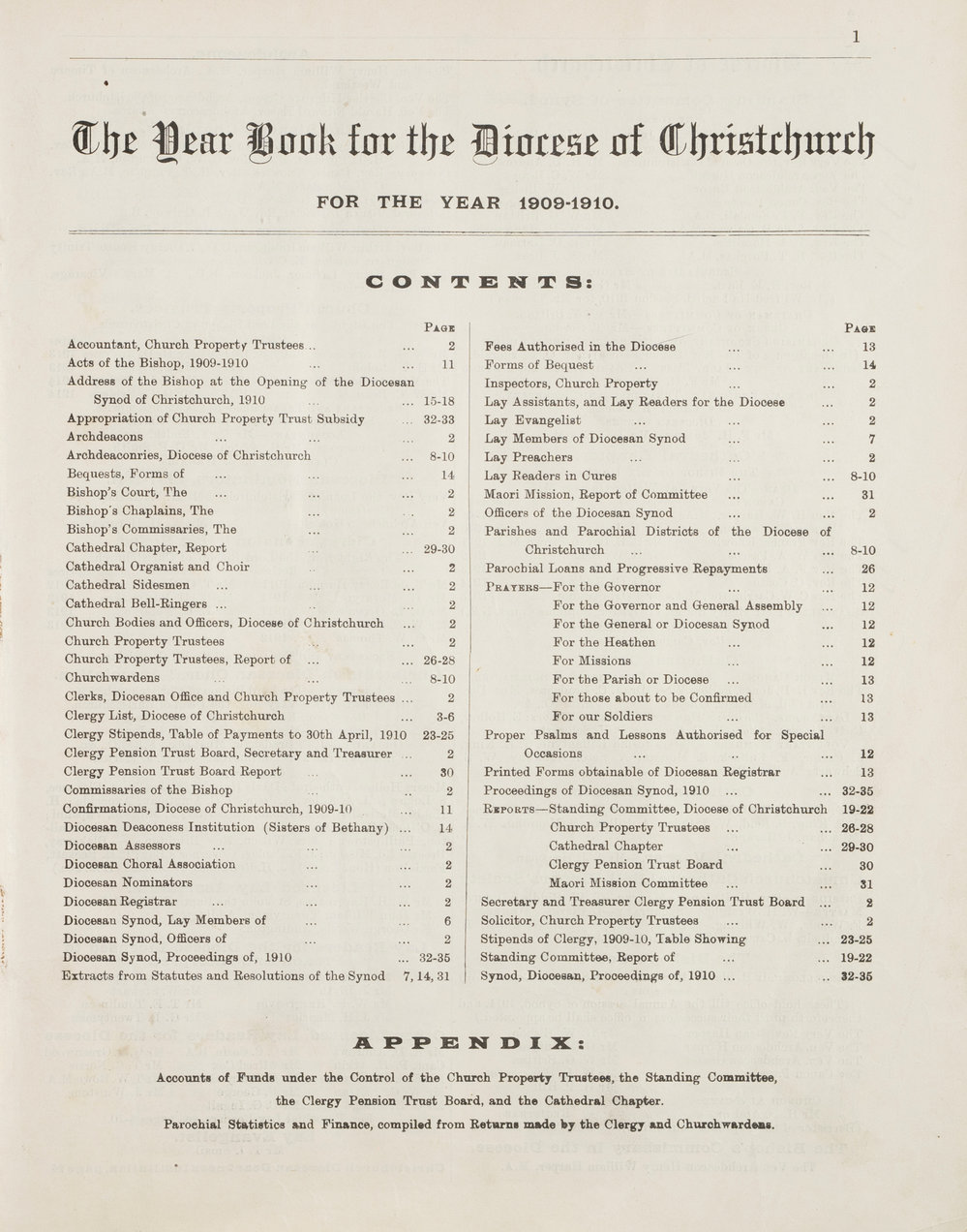 The New Zealand Church News Supplement Year Book 1910