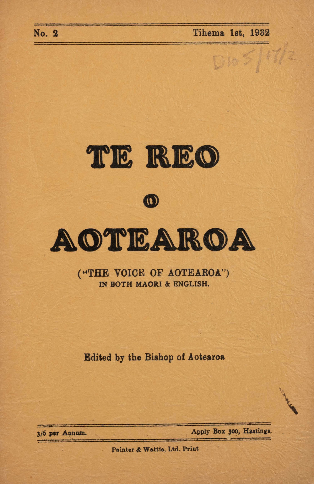 Te Reo o Aotearoa 1932 Tihema Vol 2