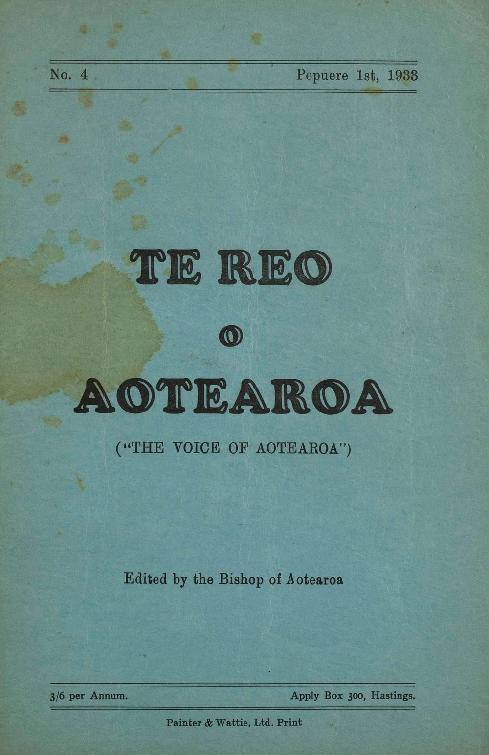 Te Reo o Aotearoa 1933 Pepuere Vol 4