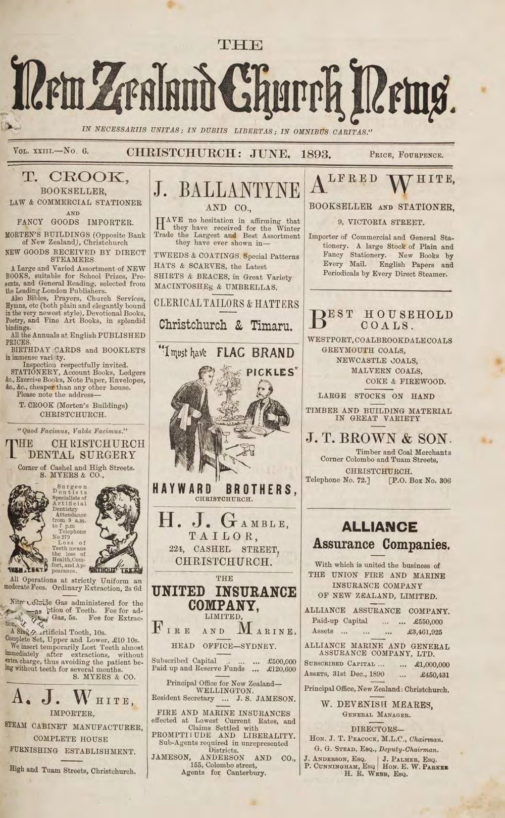 The New Zealand Church News June 1893