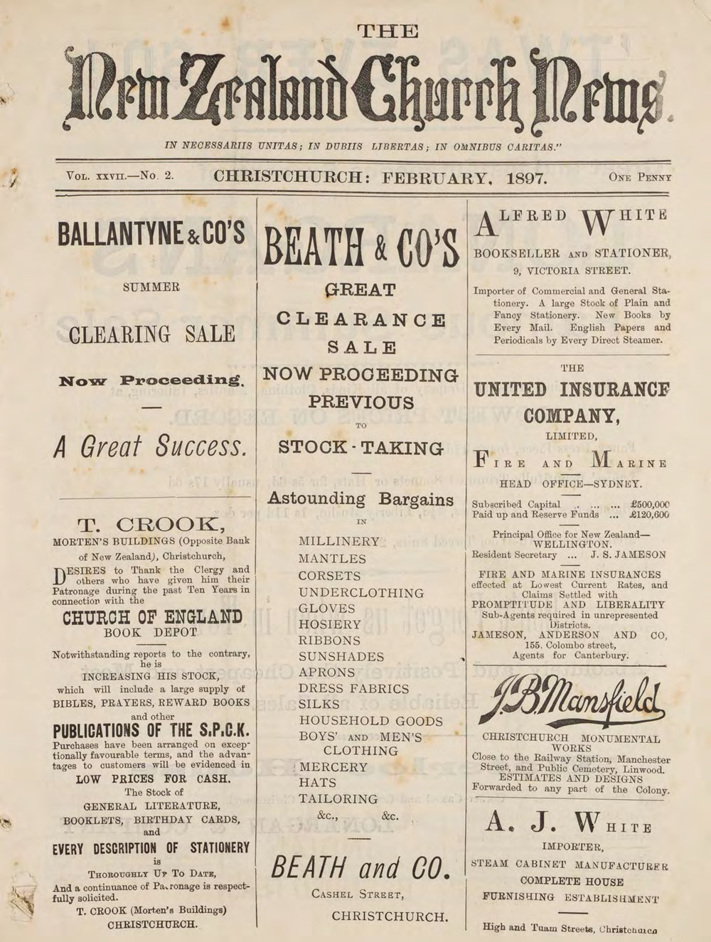 The New Zealand Church News February 1897