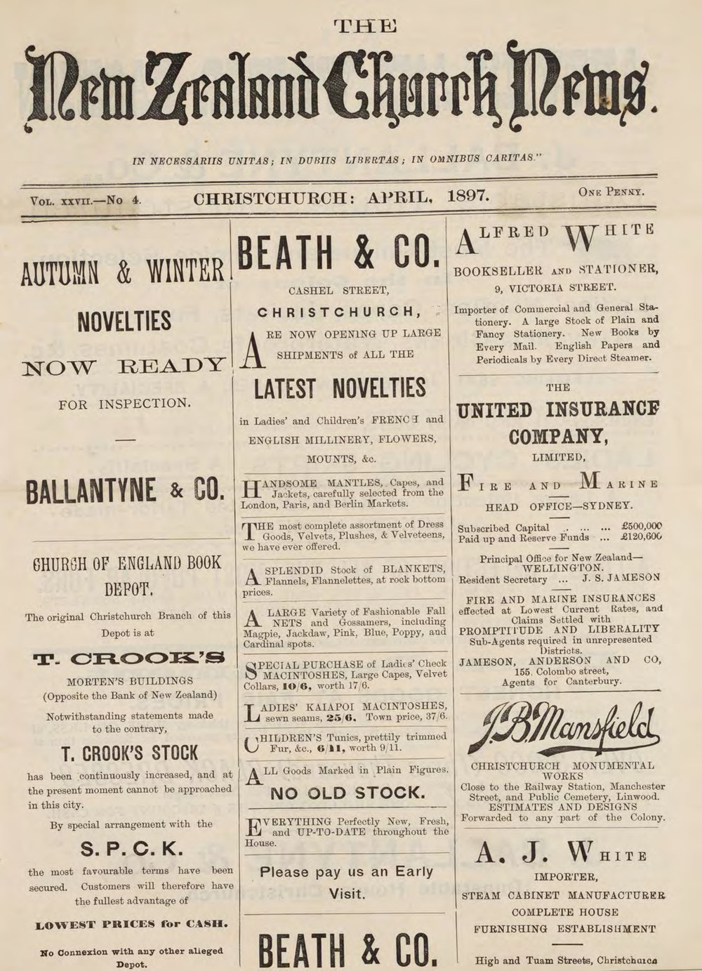 The New Zealand Church News April 1897