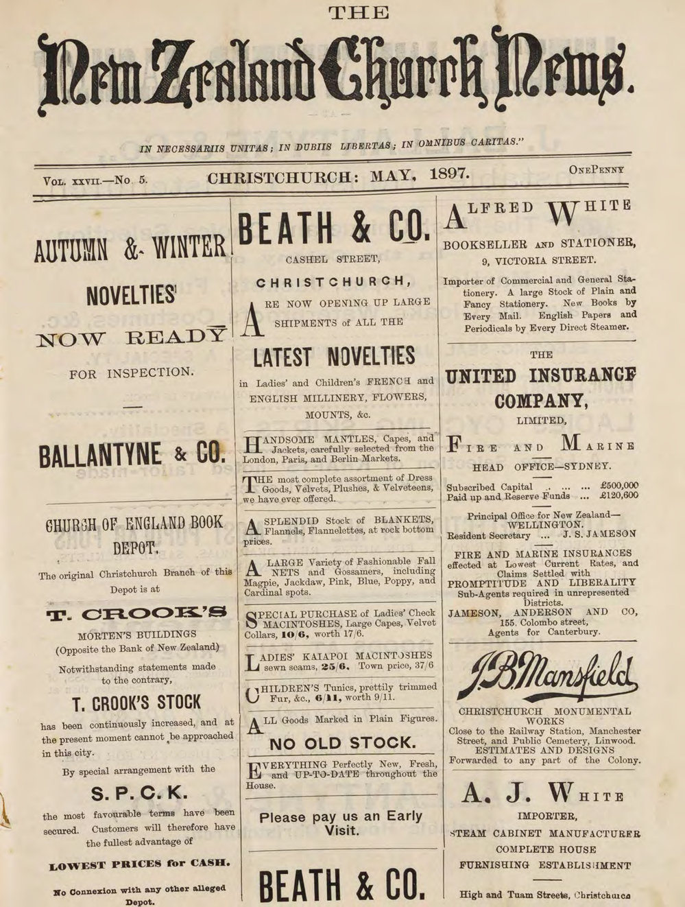 The New Zealand Church News May 1897