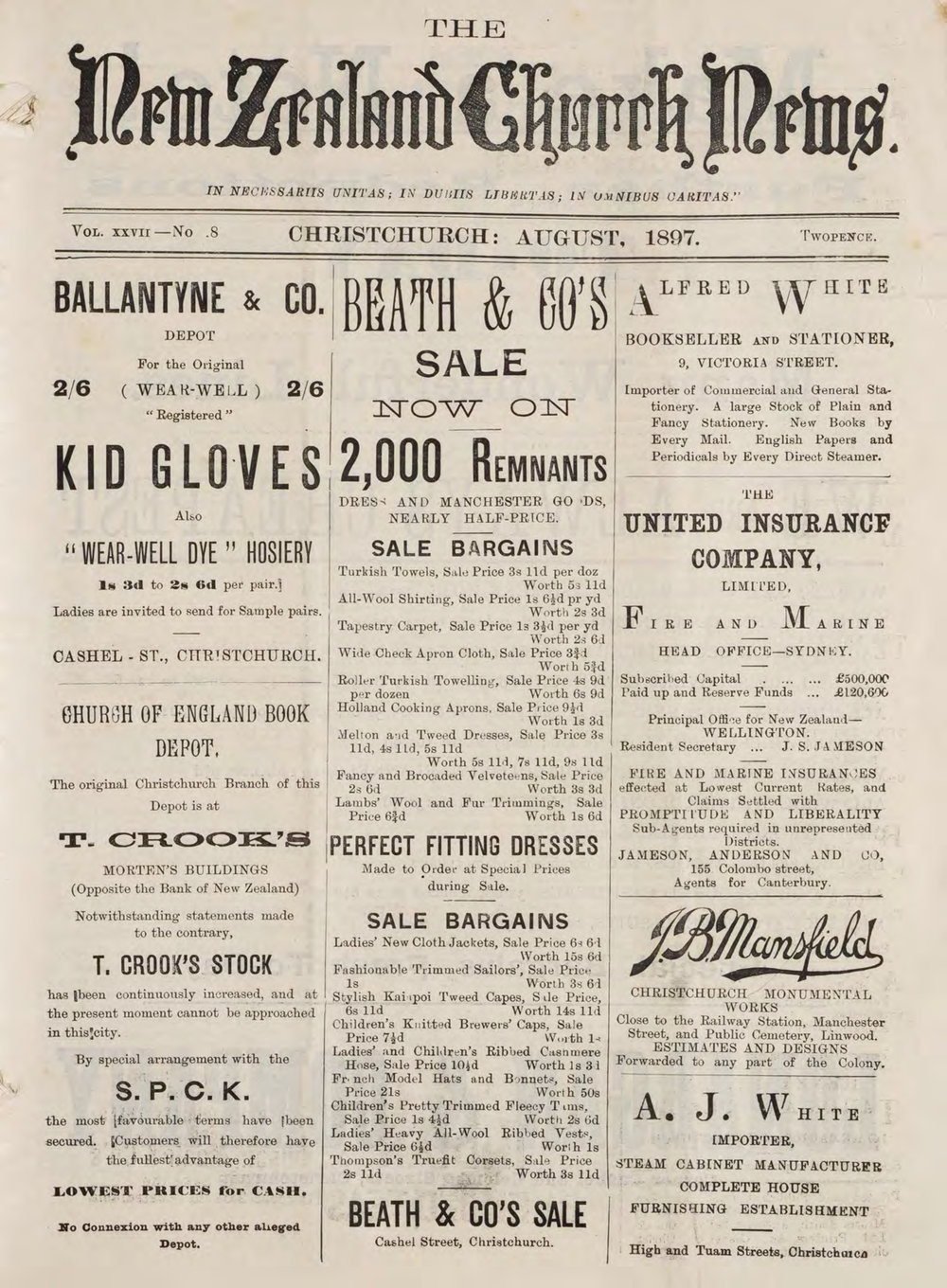 The New Zealand Church News August 1897
