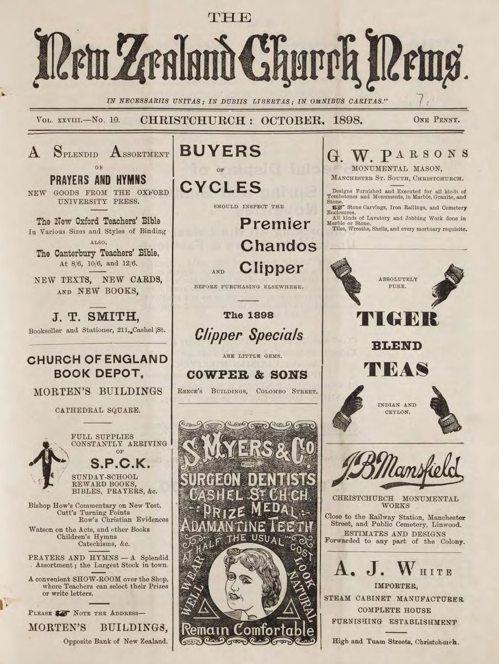 The New Zealand Church News October 1898