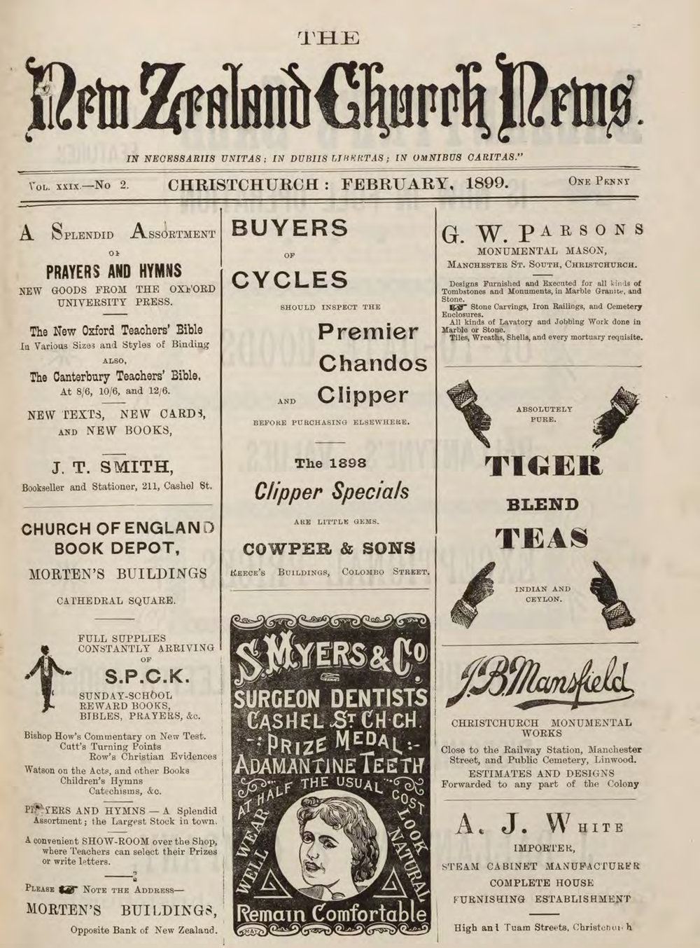 The New Zealand Church News February 1899