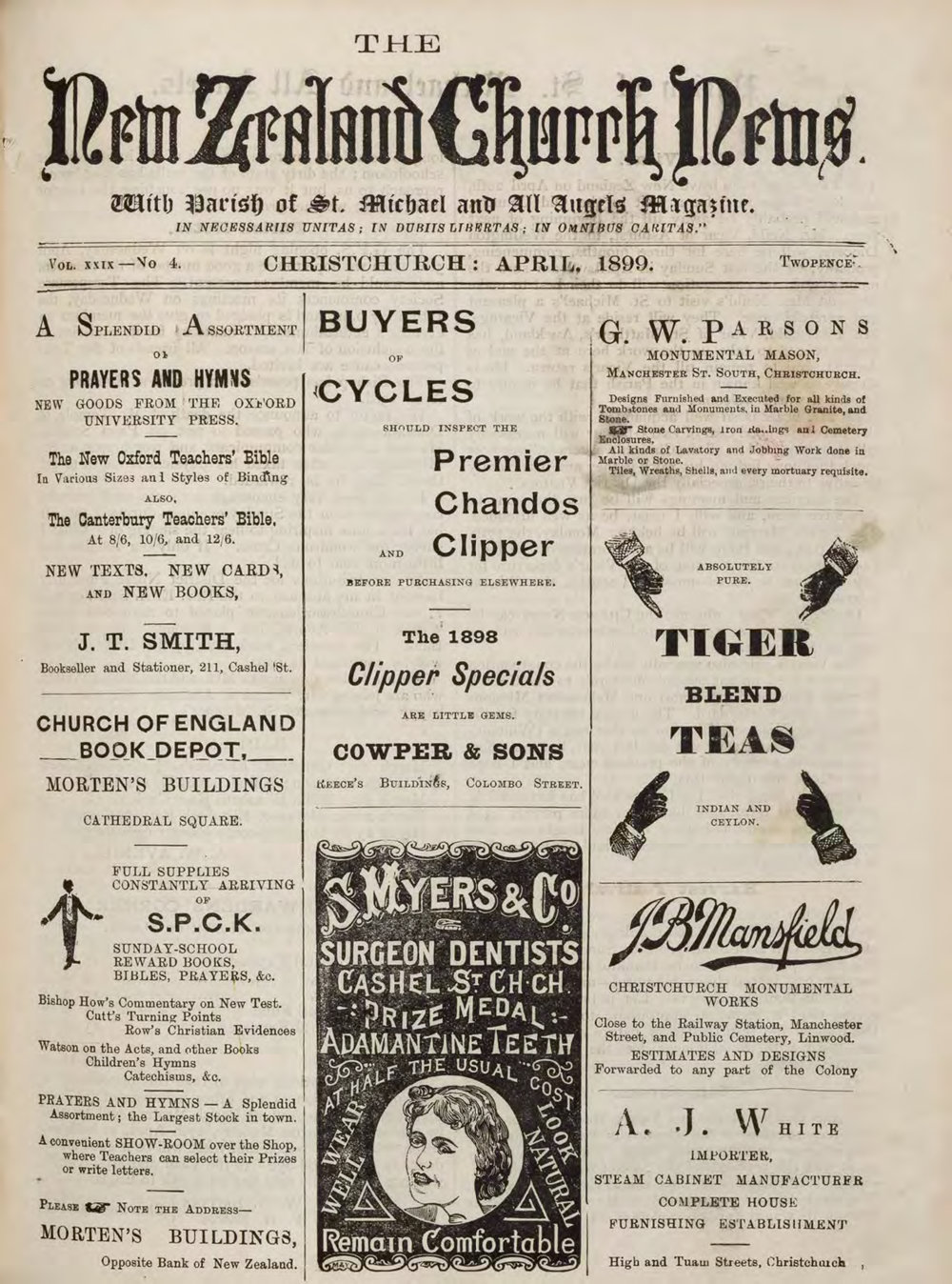 The New Zealand Church News April 1899