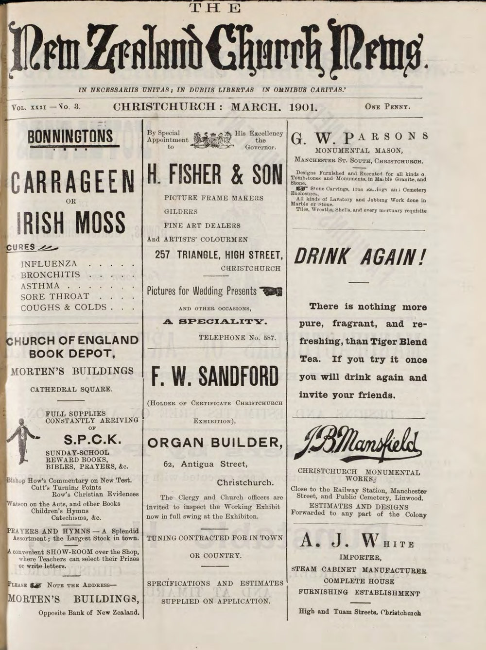 The New Zealand Church News March 1901