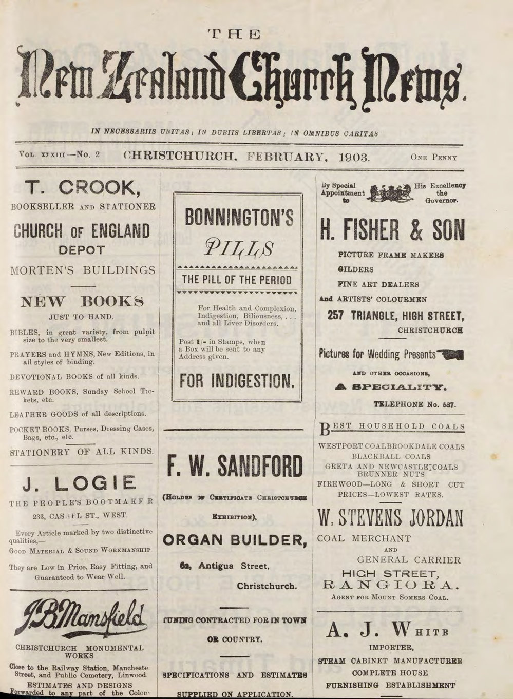 The New Zealand Church News February 1903