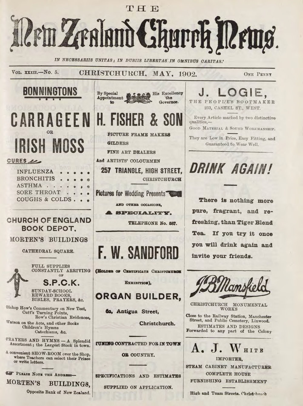 The New Zealand Church News May 1902