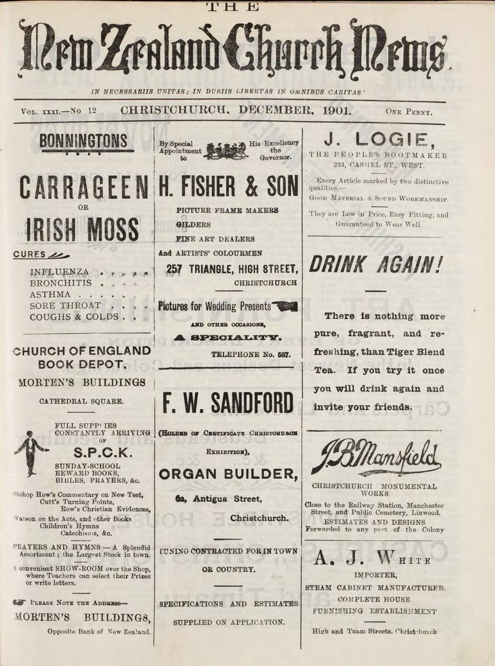 The New Zealand Church News December 1901