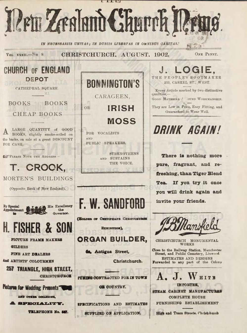 The New Zealand Church News August 1902