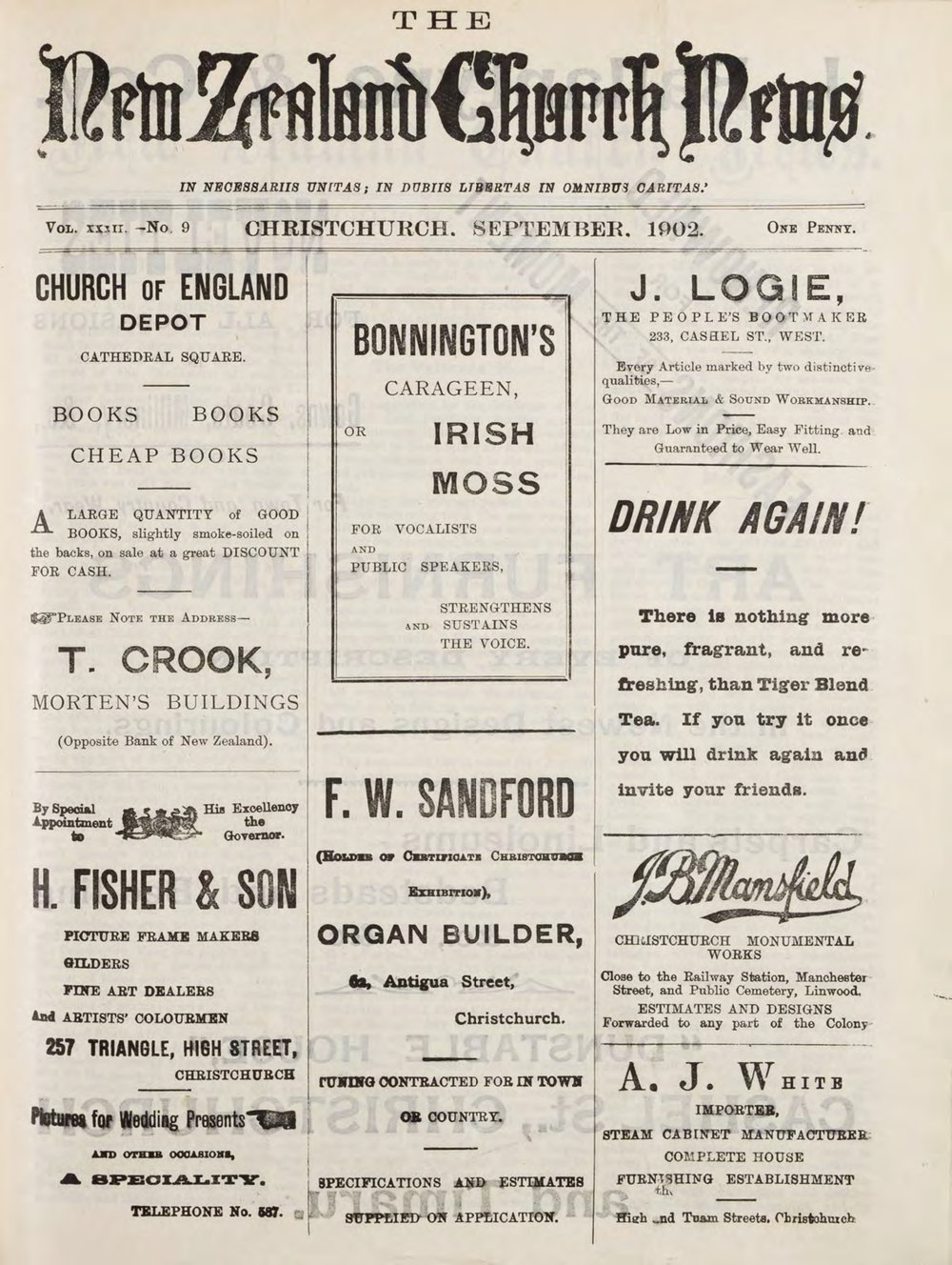 The New Zealand Church News September 1902