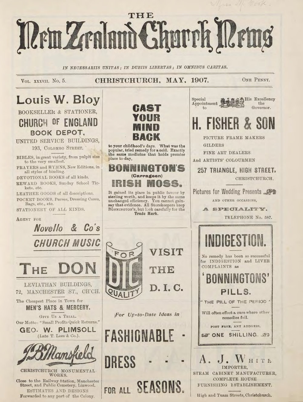 The New Zealand Church News Churchnews_1907_05