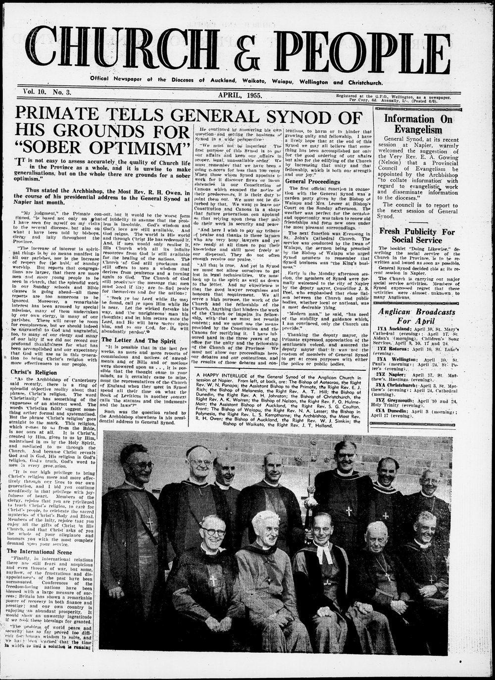 Church &amp; People: April 1955